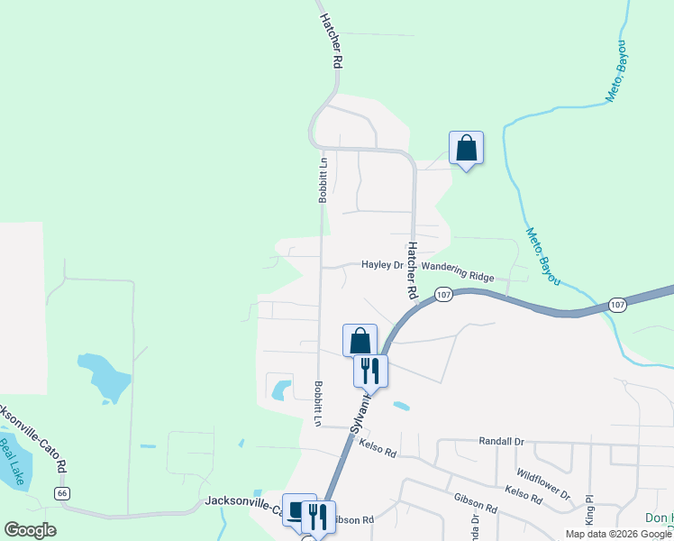 map of restaurants, bars, coffee shops, grocery stores, and more near 1600 Bobbitt Lane in Sherwood