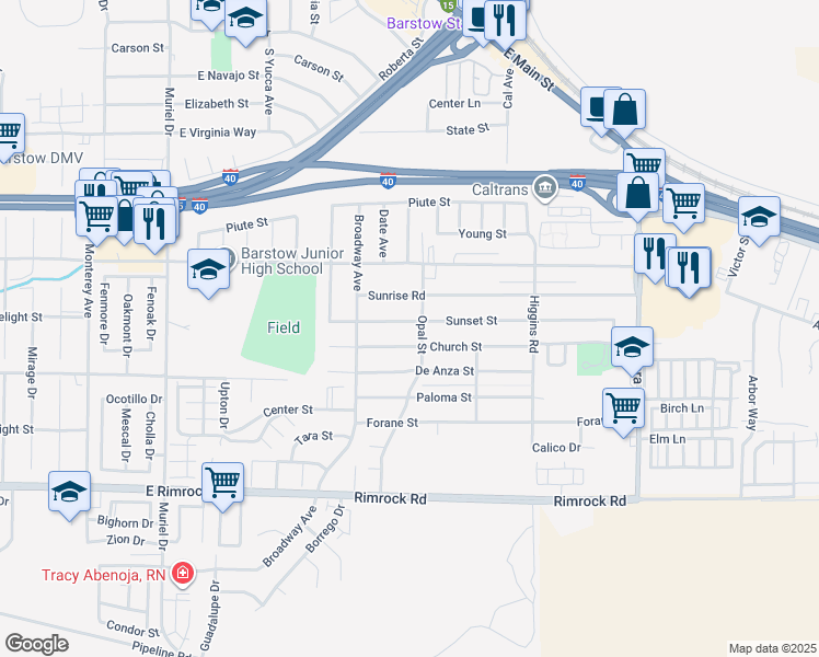 1536 Sunset Street, Barstow CA Walk Score
