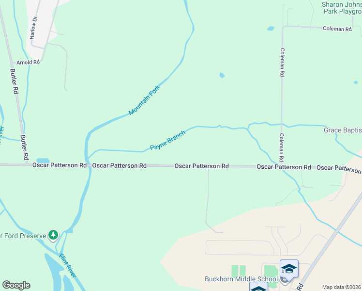 map of restaurants, bars, coffee shops, grocery stores, and more near 1395 Oscar Patterson Road in New Market