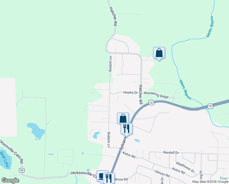 map of restaurants, bars, coffee shops, grocery stores, and more near 1600 Bobbitt Lane in Sherwood