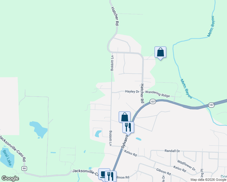 map of restaurants, bars, coffee shops, grocery stores, and more near 1600 Bobbitt Lane in Sherwood