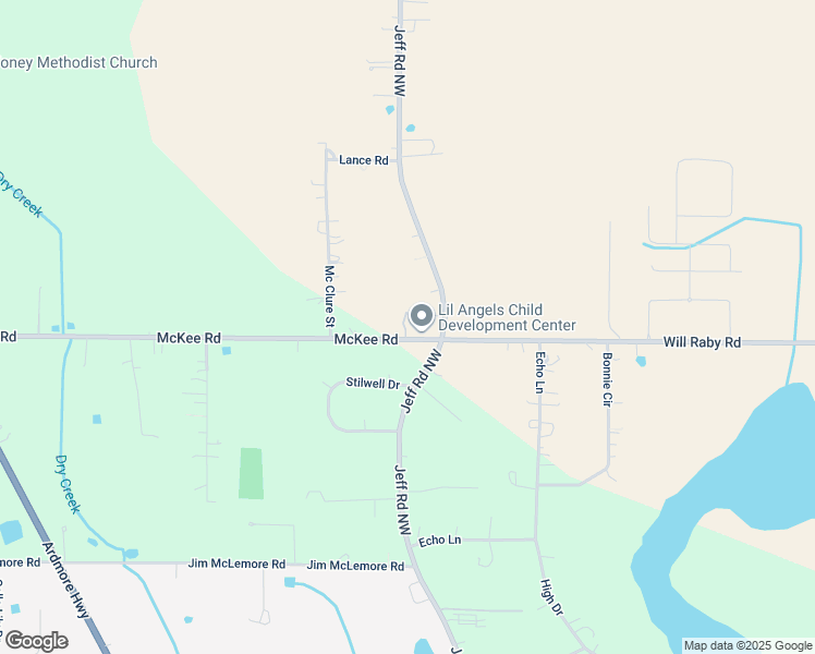 map of restaurants, bars, coffee shops, grocery stores, and more near 133 McKee Road in Harvest