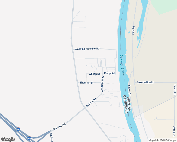 map of restaurants, bars, coffee shops, grocery stores, and more near 1302 Wilson Drive in Needles