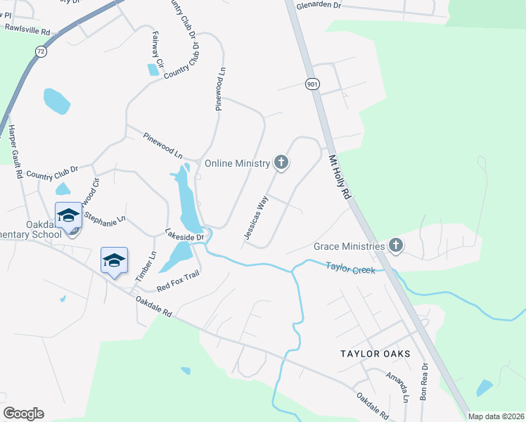 map of restaurants, bars, coffee shops, grocery stores, and more near 1341 Jessicas Way in Rock Hill