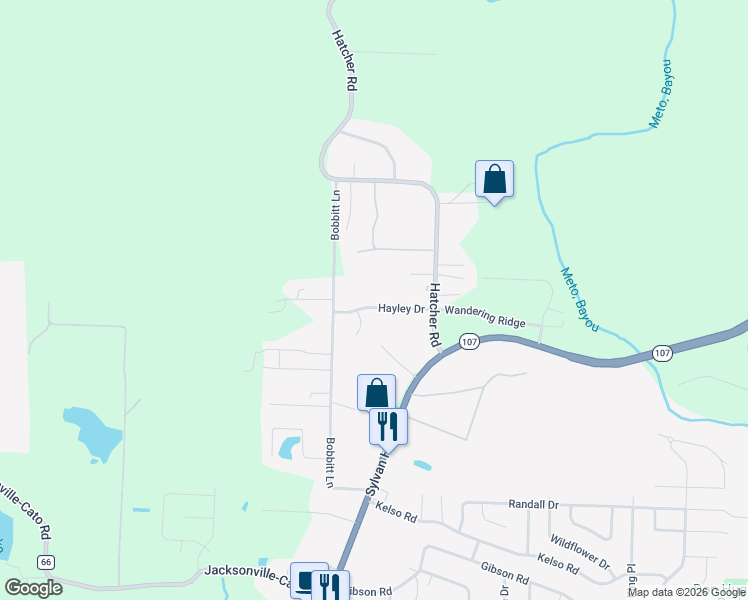 map of restaurants, bars, coffee shops, grocery stores, and more near 7710 Hayley Drive in Sherwood