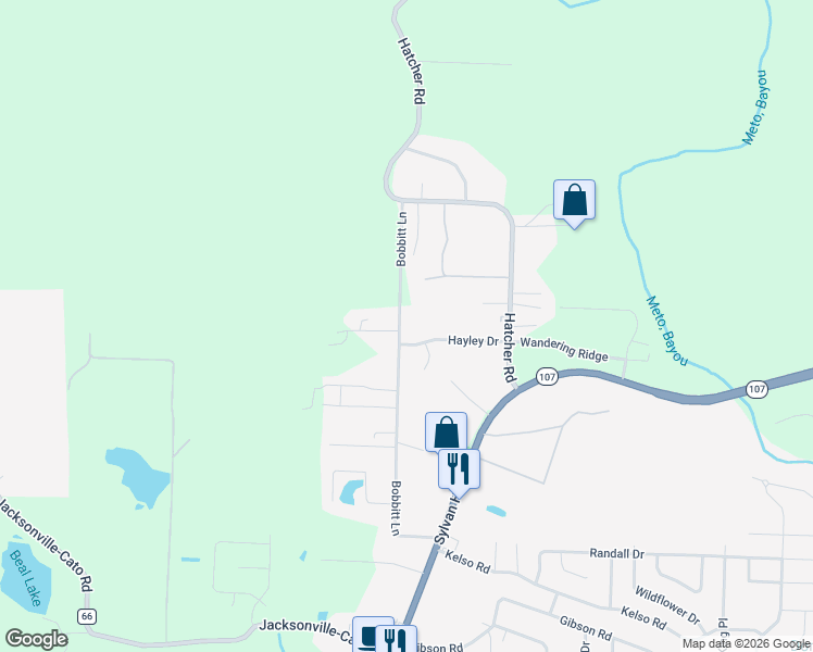 map of restaurants, bars, coffee shops, grocery stores, and more near 1600 Bobbitt Lane in Sherwood