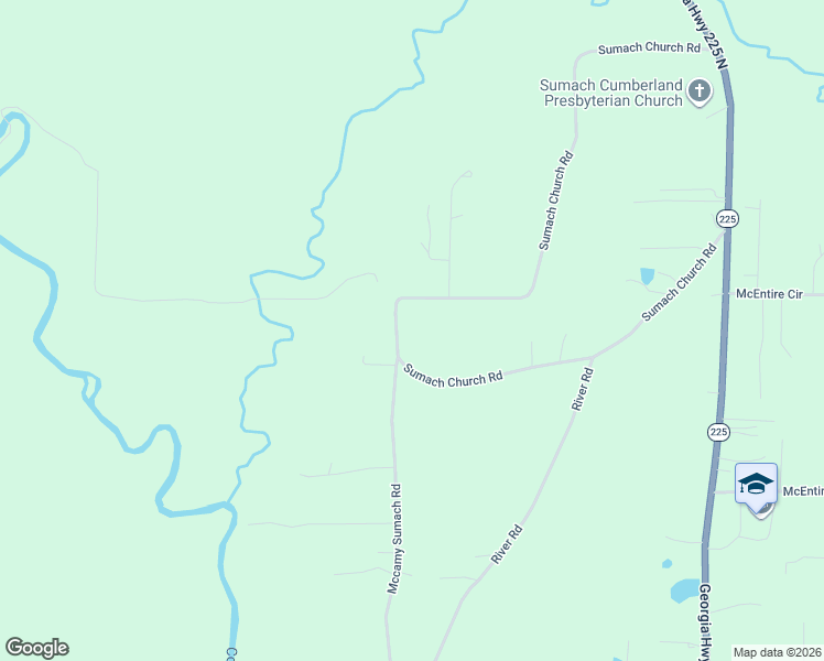 map of restaurants, bars, coffee shops, grocery stores, and more near 935 Sumach Church Road in Chatsworth