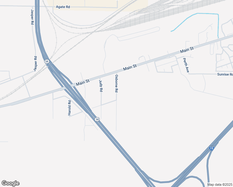 map of restaurants, bars, coffee shops, grocery stores, and more near Osborne Road in Barstow