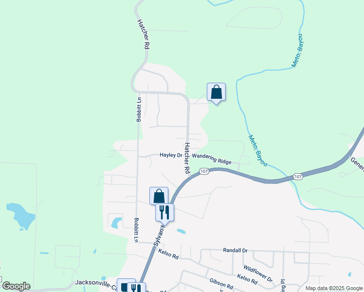 map of restaurants, bars, coffee shops, grocery stores, and more near 7606 Hayley Drive in Sherwood