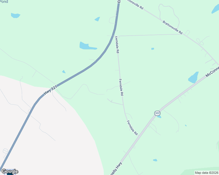 map of restaurants, bars, coffee shops, grocery stores, and more near 293 Ferndale Road in McConnells