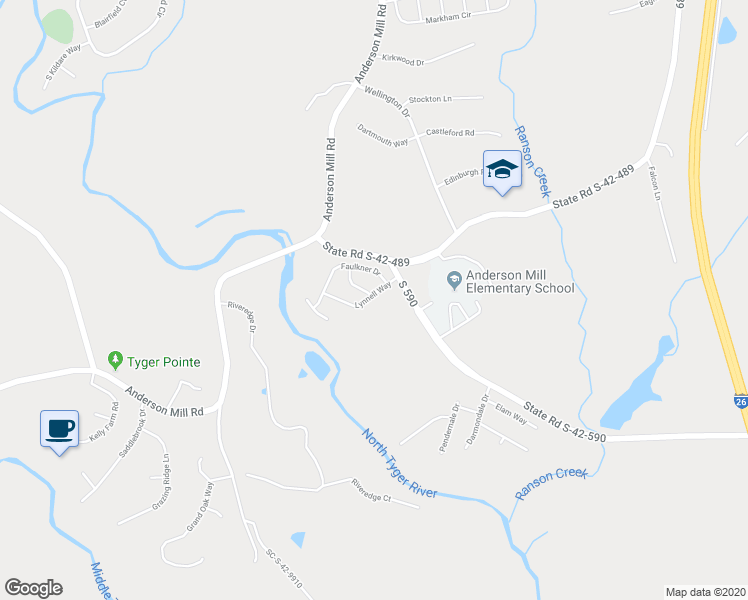 map of restaurants, bars, coffee shops, grocery stores, and more near 423 Lynnell Way in Moore