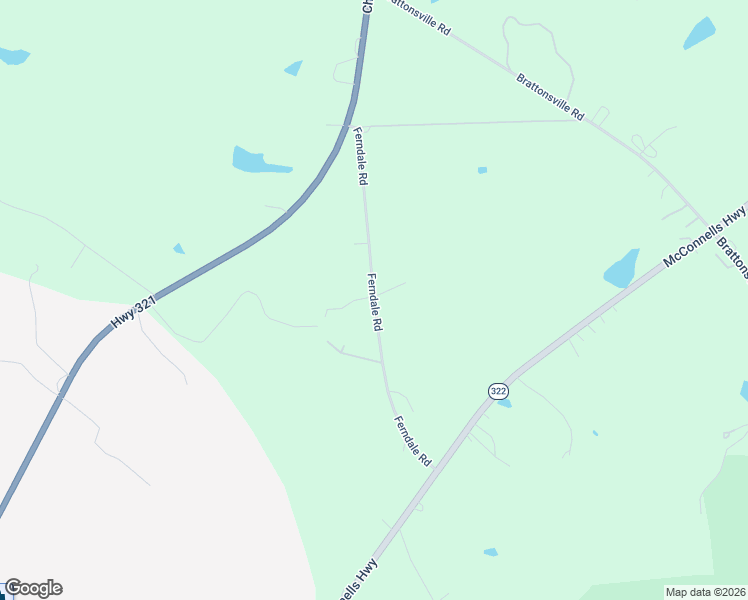 map of restaurants, bars, coffee shops, grocery stores, and more near 293 Ferndale Road in McConnells