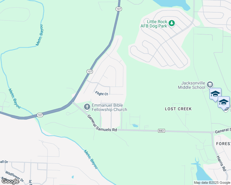 map of restaurants, bars, coffee shops, grocery stores, and more near 5900 Flight Court in Jacksonville