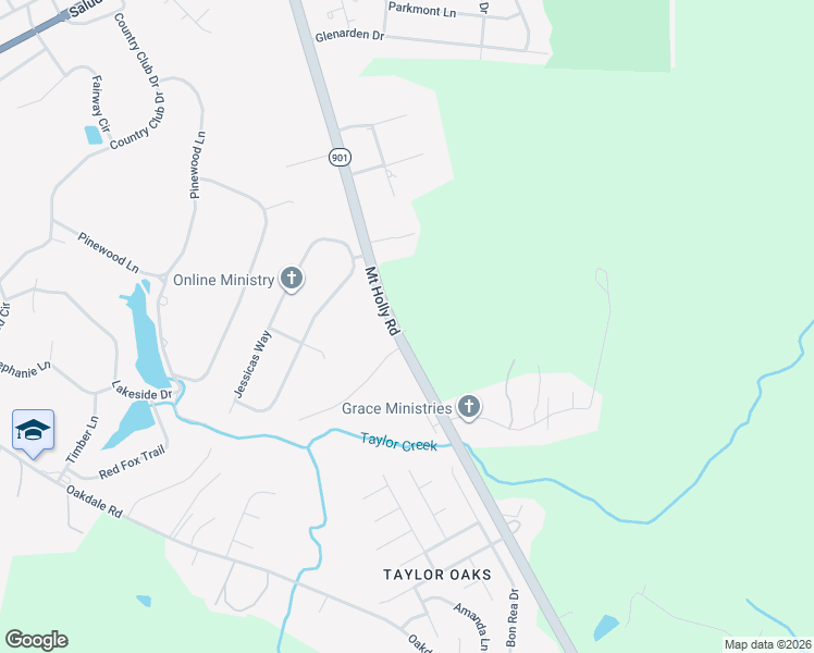 map of restaurants, bars, coffee shops, grocery stores, and more near 1361 Mount Holly Road in Rock Hill