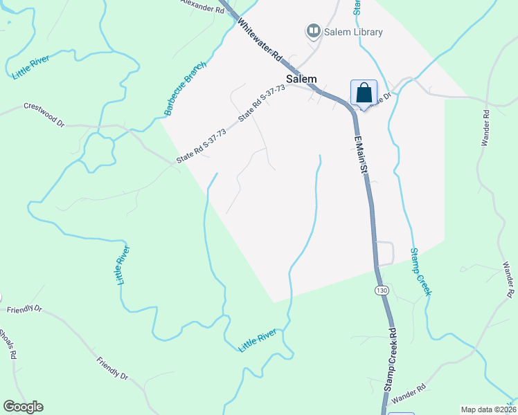 map of restaurants, bars, coffee shops, grocery stores, and more near 135 West Barkdale Drive in Salem