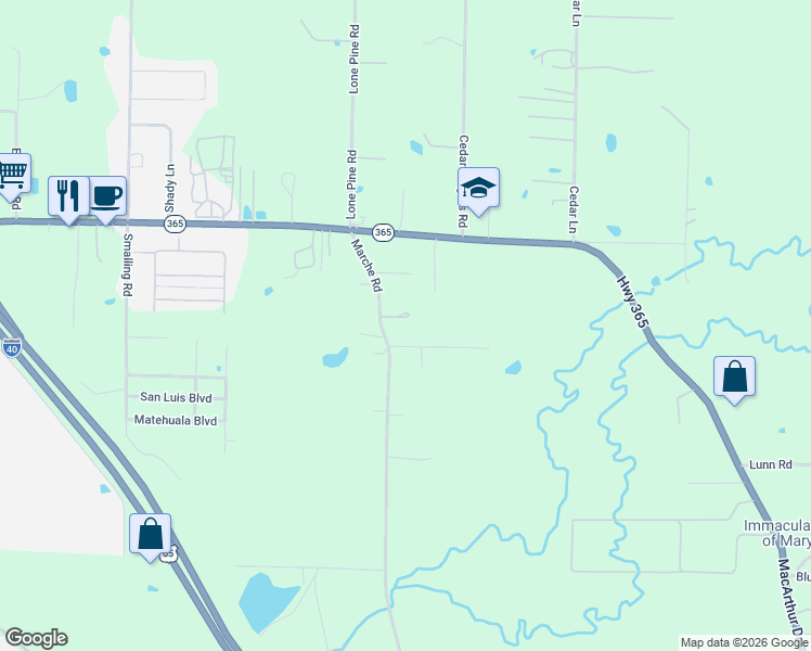 map of restaurants, bars, coffee shops, grocery stores, and more near 14118 Avan Lane in North Little Rock