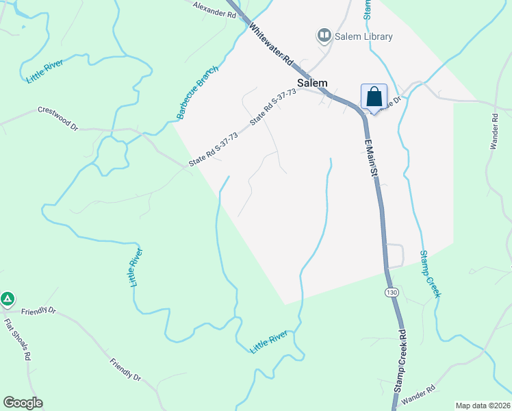 map of restaurants, bars, coffee shops, grocery stores, and more near 135 West Barkdale Drive in Salem