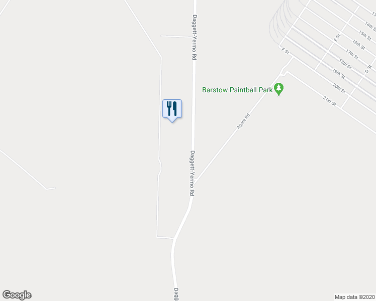 map of restaurants, bars, coffee shops, grocery stores, and more near 2 Daggett-Yermo Road in Daggett