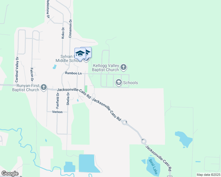 map of restaurants, bars, coffee shops, grocery stores, and more near 31 Aloha Circle in North Little Rock