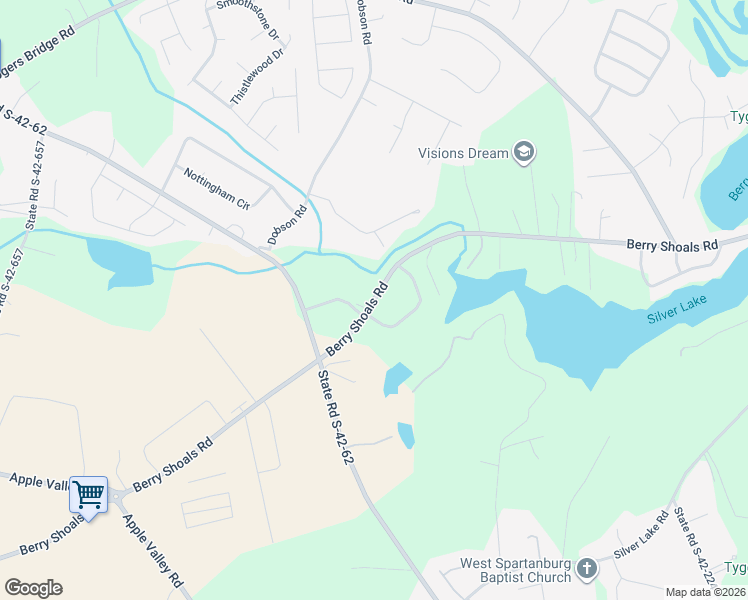 map of restaurants, bars, coffee shops, grocery stores, and more near 649 Berry Shoals Road in Duncan