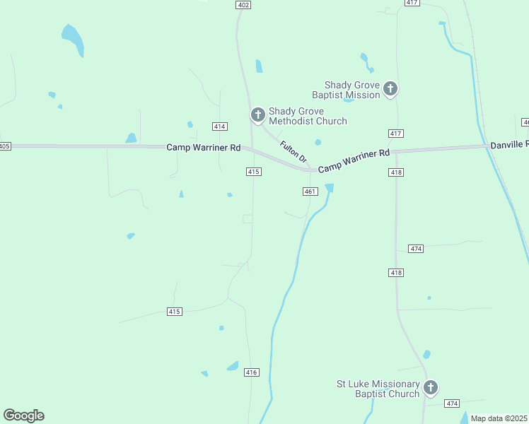 map of restaurants, bars, coffee shops, grocery stores, and more near Winters Road in Corinth