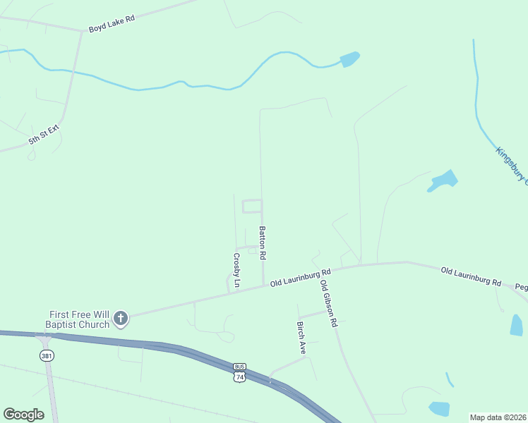 map of restaurants, bars, coffee shops, grocery stores, and more near 152 Batton Road in Hamlet