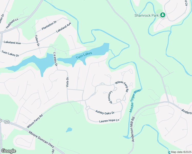 map of restaurants, bars, coffee shops, grocery stores, and more near 114 Woodranch Lane in Moore