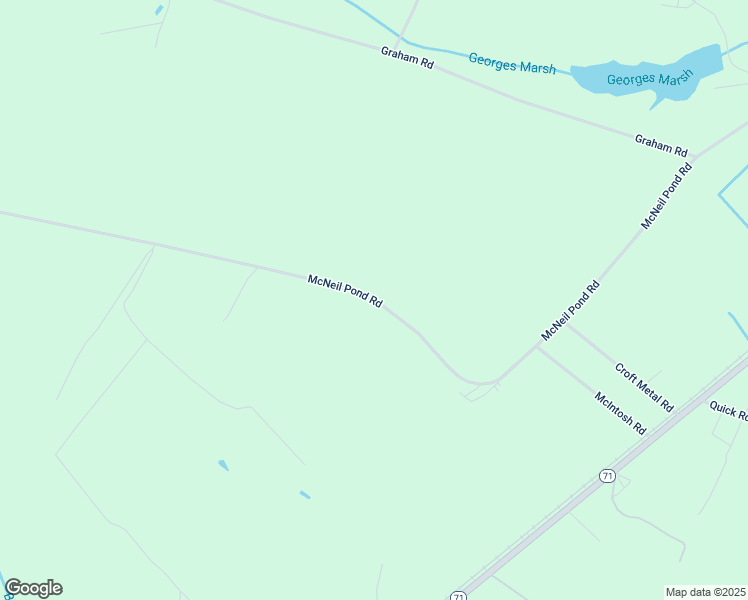 map of restaurants, bars, coffee shops, grocery stores, and more near 1162 McNeill Pond Road in Lumber Bridge