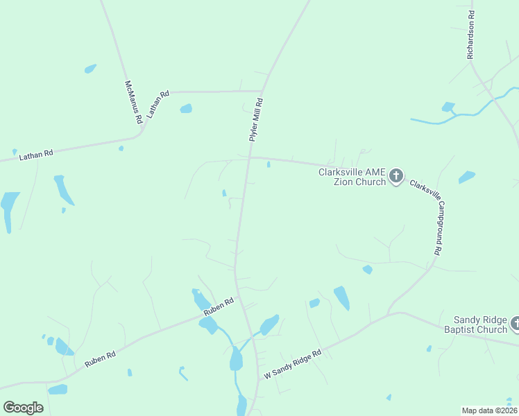 map of restaurants, bars, coffee shops, grocery stores, and more near 4605 Plyler Mill Road in Monroe