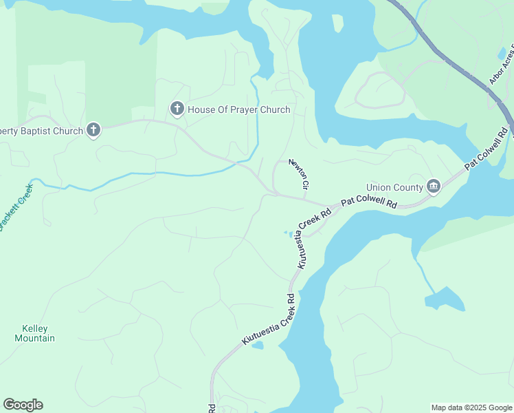 map of restaurants, bars, coffee shops, grocery stores, and more near Eastridge Court in Union County