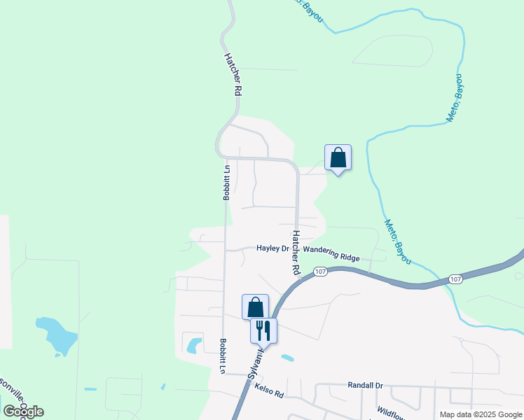 map of restaurants, bars, coffee shops, grocery stores, and more near 1717 Hatcher Road in Sherwood