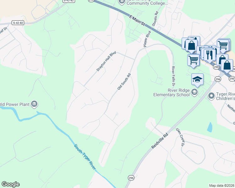map of restaurants, bars, coffee shops, grocery stores, and more near 365 Old South Road in Duncan