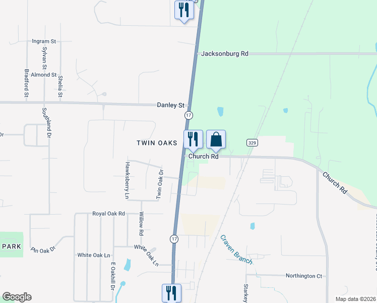 map of restaurants, bars, coffee shops, grocery stores, and more near 4800 Chisholm Road in Florence