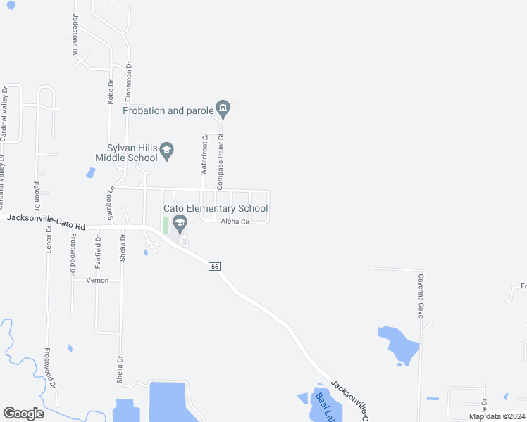 map of restaurants, bars, coffee shops, grocery stores, and more near 60 Aloha Circle in North Little Rock