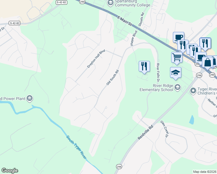 map of restaurants, bars, coffee shops, grocery stores, and more near 365 Old South Road in Duncan