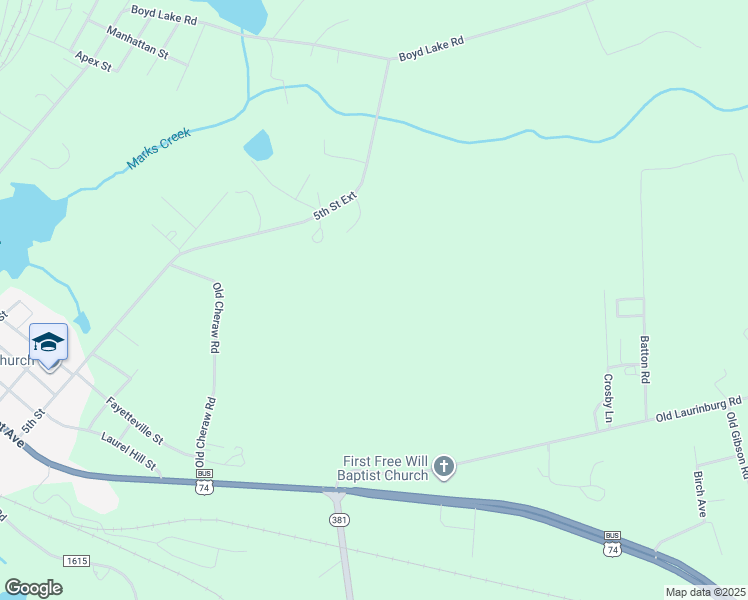 map of restaurants, bars, coffee shops, grocery stores, and more near in Hamlet