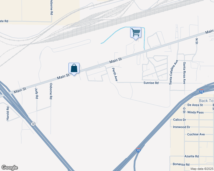 map of restaurants, bars, coffee shops, grocery stores, and more near 244 Woodham Avenue in Barstow
