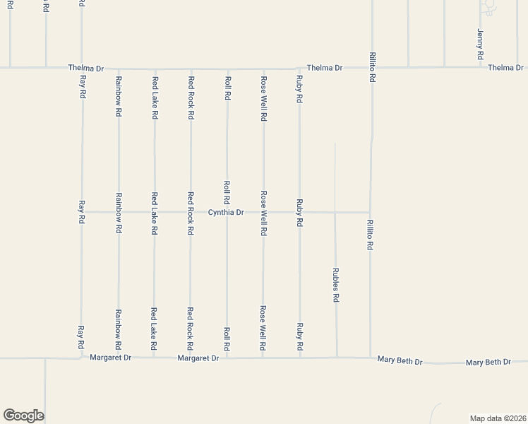 map of restaurants, bars, coffee shops, grocery stores, and more near Rose Well Road in Yucca