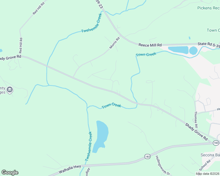 map of restaurants, bars, coffee shops, grocery stores, and more near 111 Shady Grove Estates in Pickens