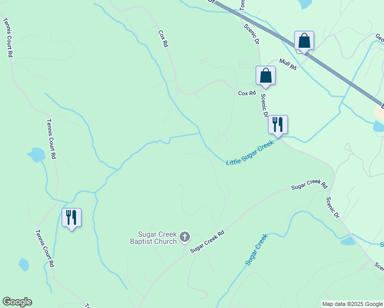map of restaurants, bars, coffee shops, grocery stores, and more near 496 Silver Creek Road in Blue Ridge