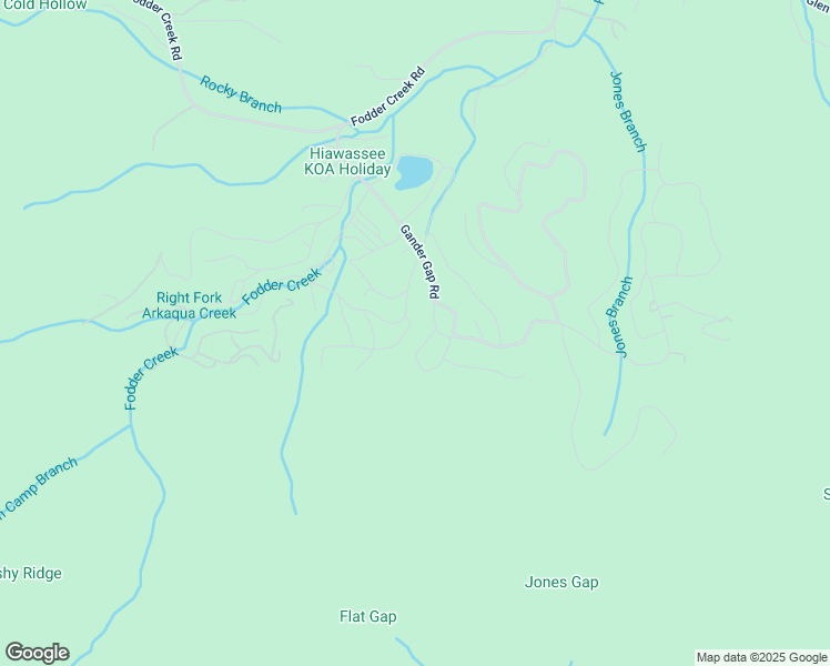 map of restaurants, bars, coffee shops, grocery stores, and more near 736 Grouse Circle in Hiawassee