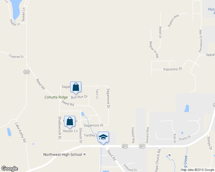 map of restaurants, bars, coffee shops, grocery stores, and more near 1030 Sagamore Drive in Tunnel Hill
