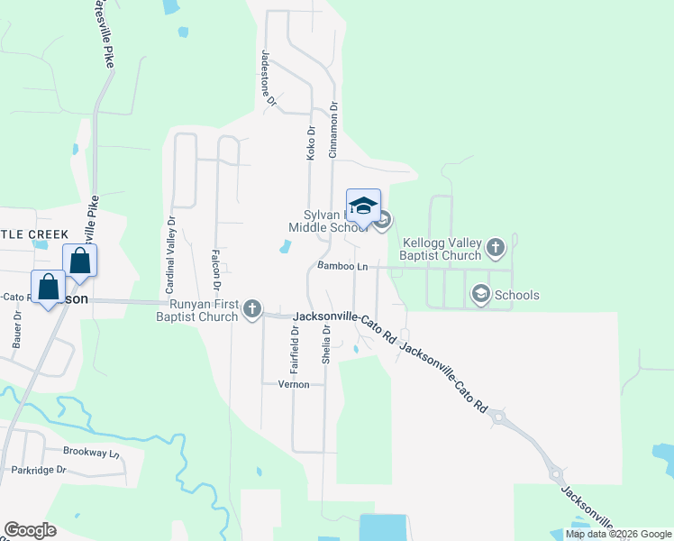 map of restaurants, bars, coffee shops, grocery stores, and more near 10217 Bamboo Lane in Sherwood