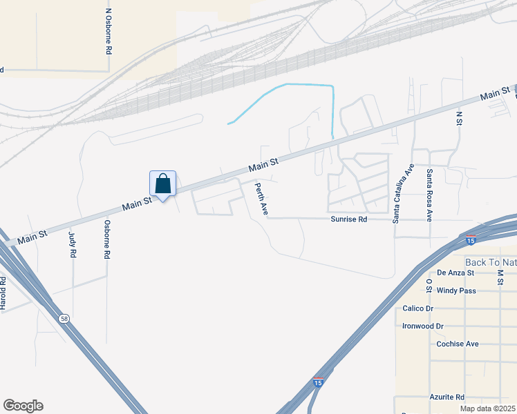 map of restaurants, bars, coffee shops, grocery stores, and more near 228 Perth Avenue in Barstow