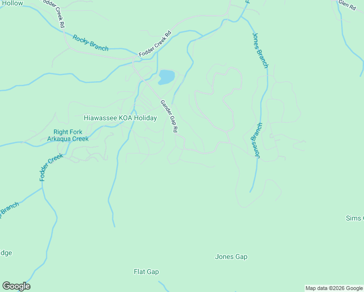 map of restaurants, bars, coffee shops, grocery stores, and more near 4450 Sawbrier Circle in Hiawassee