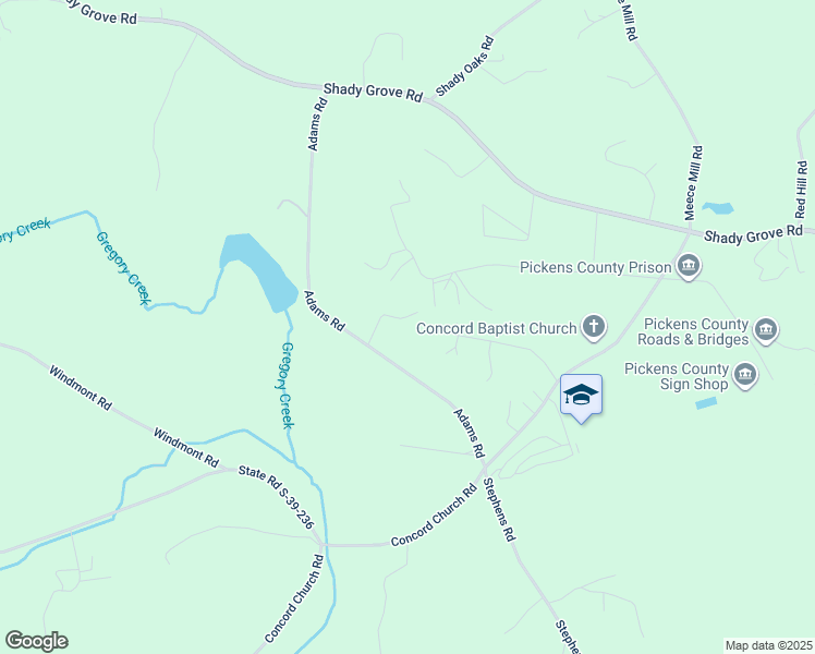 map of restaurants, bars, coffee shops, grocery stores, and more near 128 Kilt Lane in Pickens