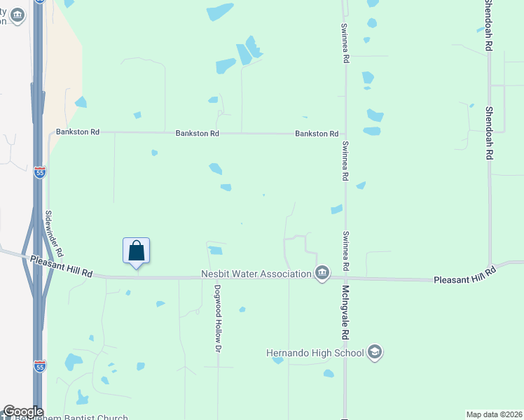 map of restaurants, bars, coffee shops, grocery stores, and more near 798 Pleasant Hill Road in Hernando