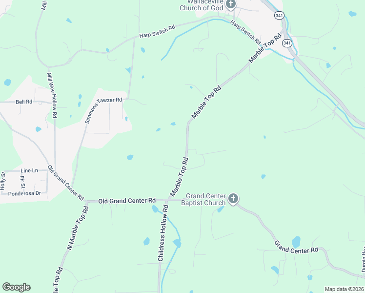 map of restaurants, bars, coffee shops, grocery stores, and more near 868 Marble Top Road in Chickamauga