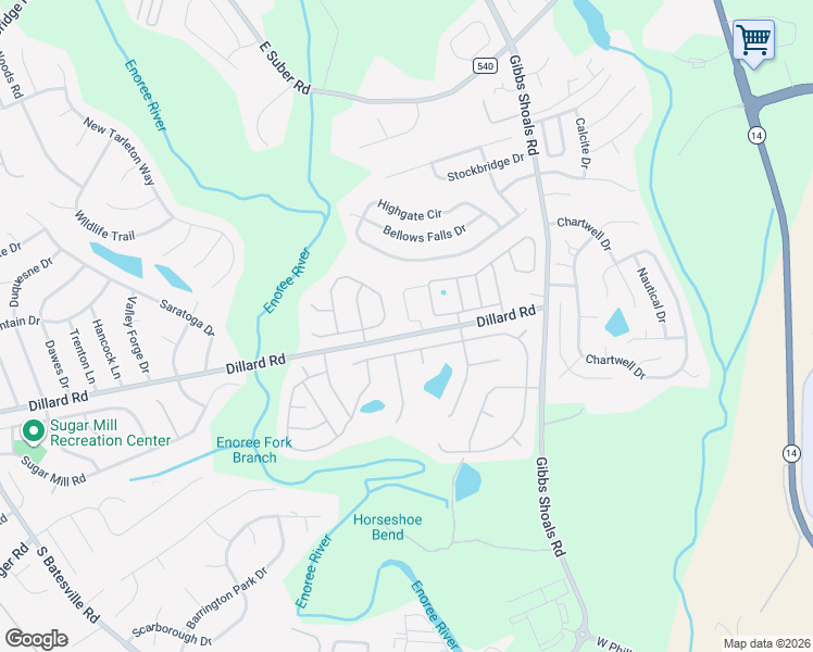 map of restaurants, bars, coffee shops, grocery stores, and more near 208 Gladstone Way in Greer