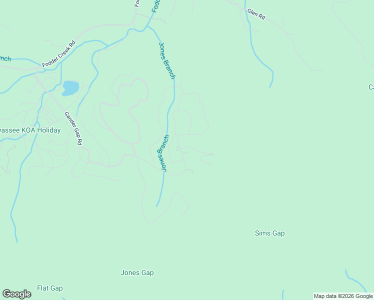 map of restaurants, bars, coffee shops, grocery stores, and more near 98 Gander Gap Road in Hiawassee
